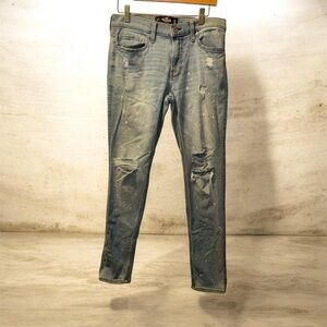 Hollister light-wash distressed skinny jeans
